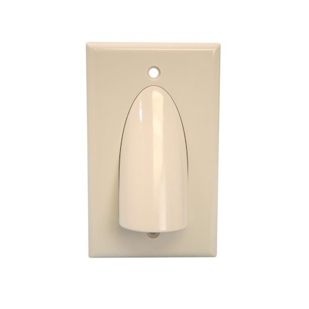 Bulk Cable Wall Plate - Almond, Single-Gang